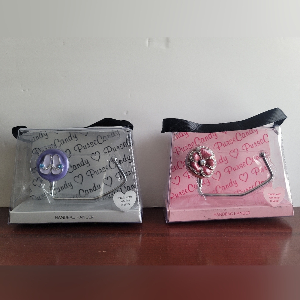 Purse Candy Handbag Hangers - Purple and Pink